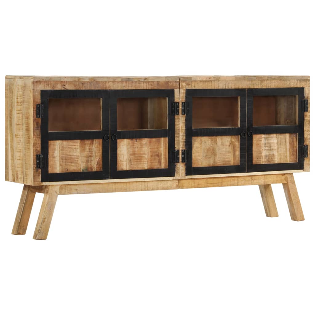 Buffet marron et noir 160x30x76 cm bois massif de manguier - XIOS