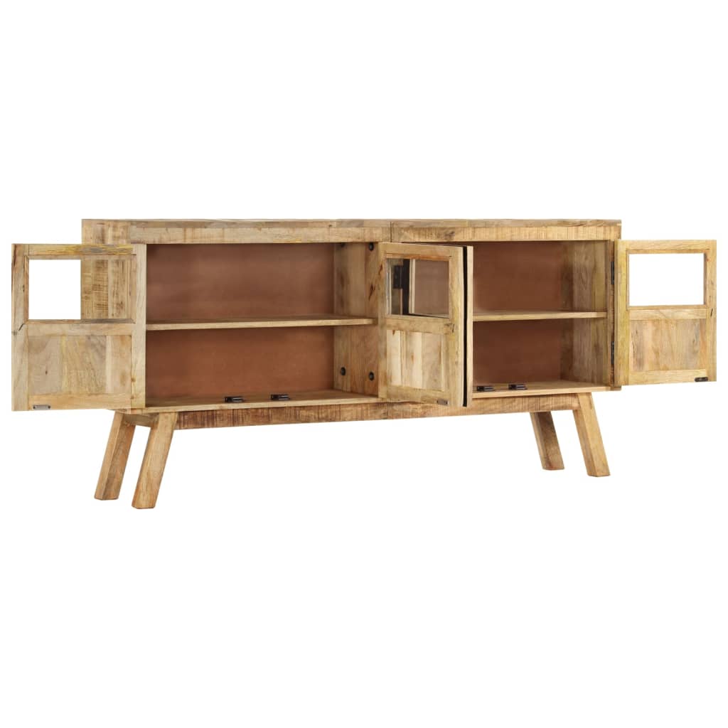 Buffet marron et noir 160x30x76 cm bois massif de manguier - XIOS