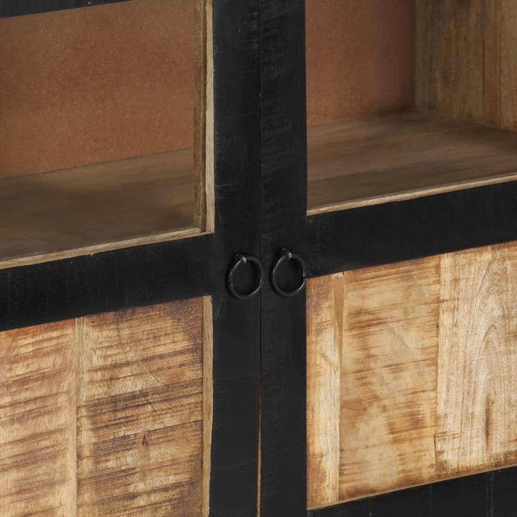Buffet marron et noir 160x30x76 cm bois massif de manguier - XIOS