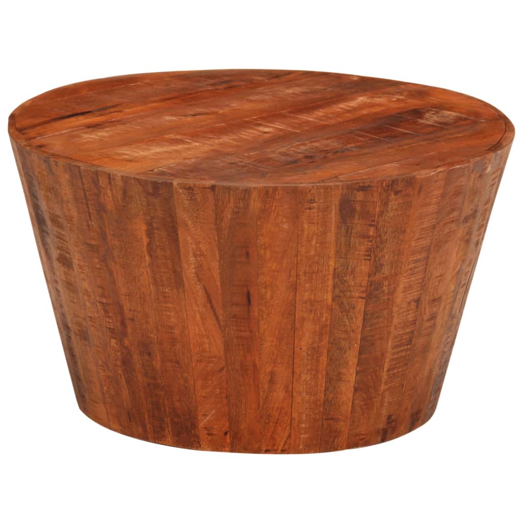 Table basse Ø 52x30 cm bois de manguier brut massif - XIOS