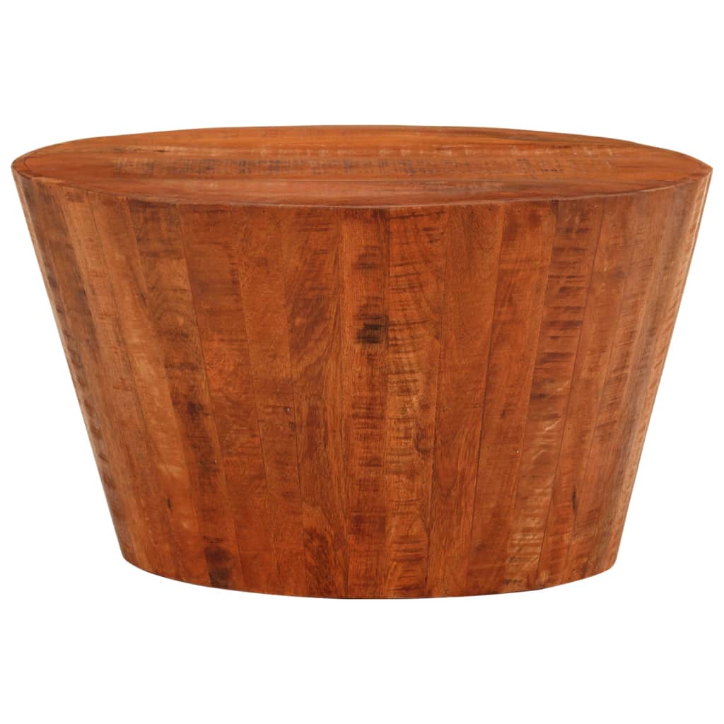 Table basse Ø 52x30 cm bois de manguier brut massif - XIOS