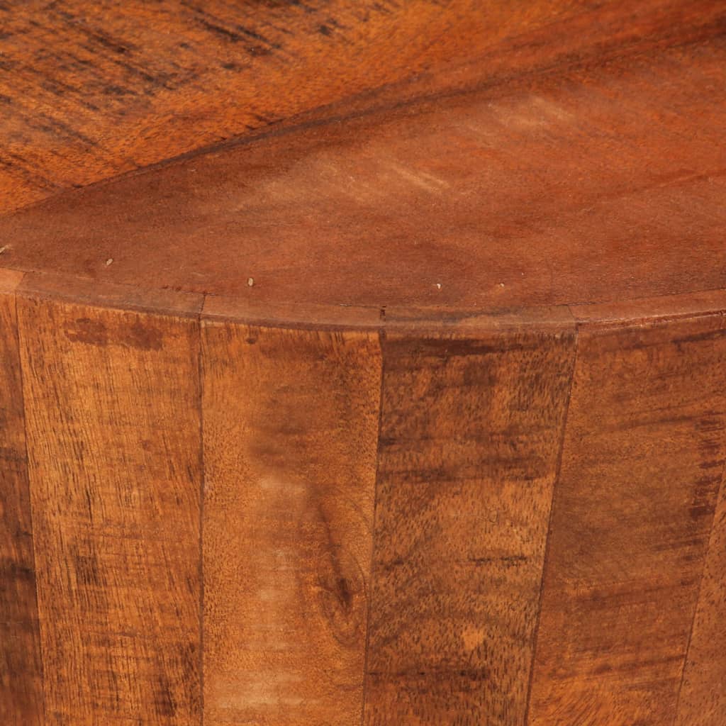 Table basse Ø 52x30 cm bois de manguier brut massif - XIOS