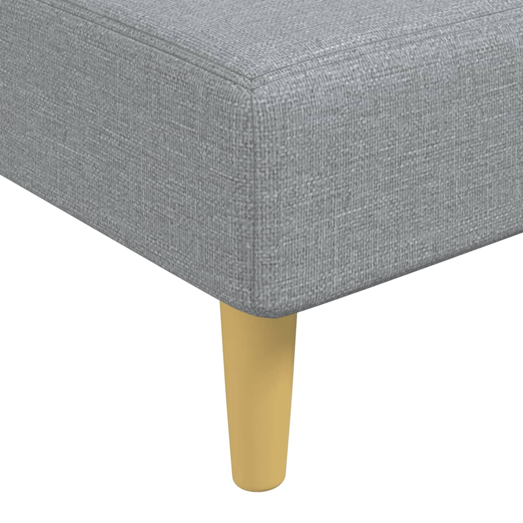 Canapé-lit en forme de L gris clair 279x140x70 cm tissu - XIOS