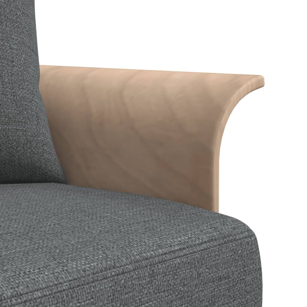 Canapé-lit en forme de L gris foncé 279x140x70 cm tissu - XIOS