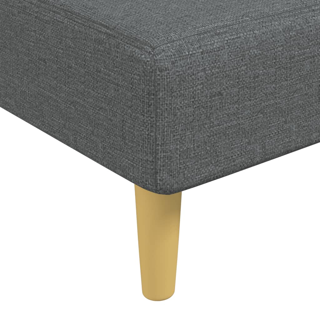 Canapé-lit en forme de L gris foncé 279x140x70 cm tissu - XIOS