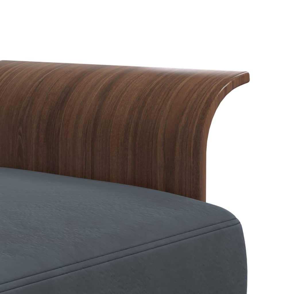 Canapé-lit en forme de L gris 279x140x70 cm velours - XIOS