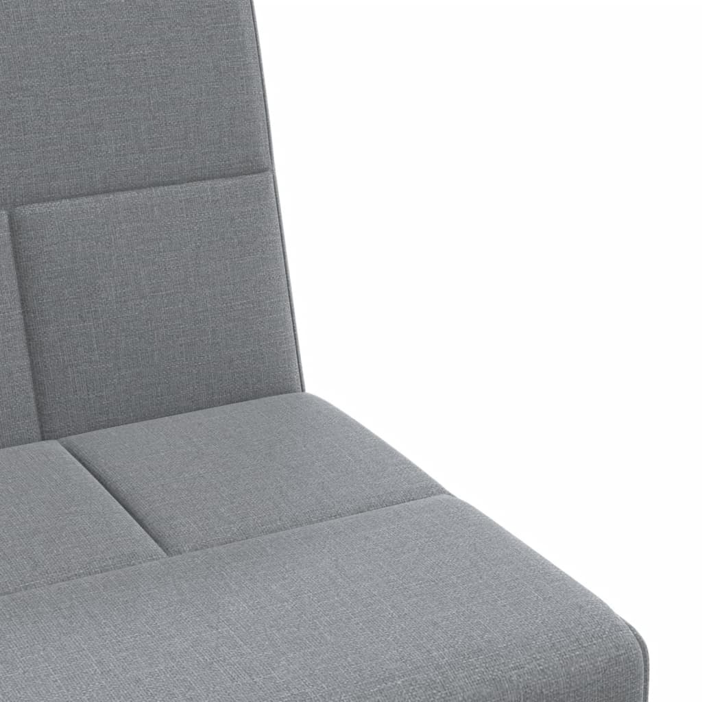 Canapé-lit en forme de L gris clair 255x140x70 cm tissu - XIOS