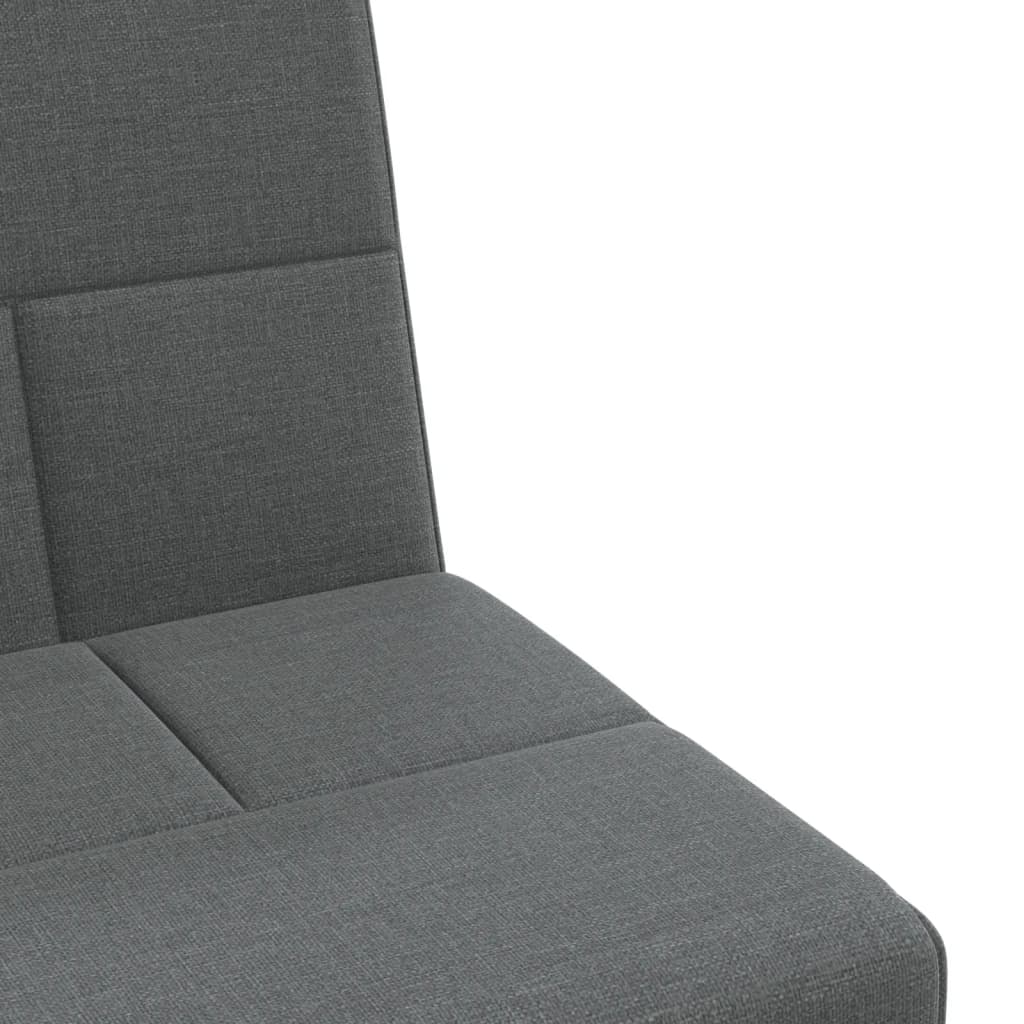 Canapé-lit en forme de L gris foncé 255x140x70 cm tissu - XIOS