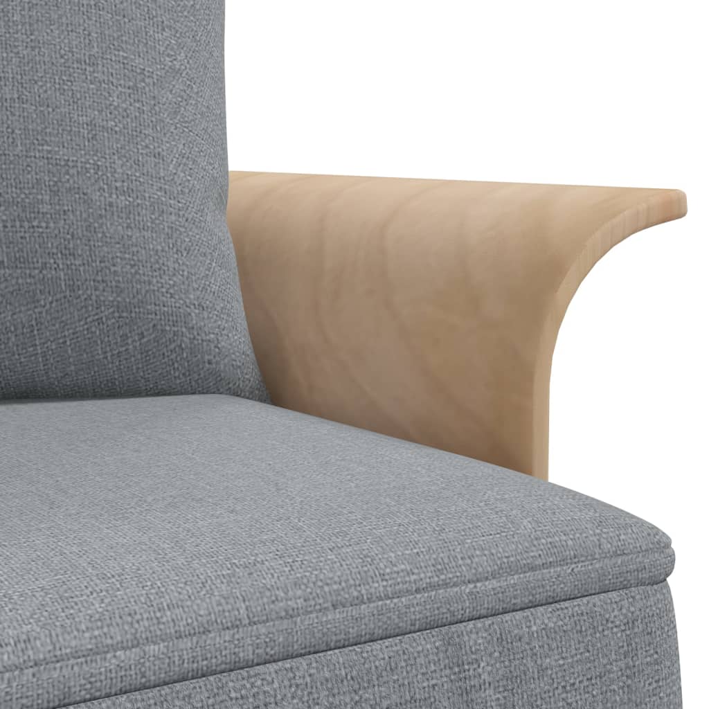 Canapé-lit en forme de L gris clair 279x140x70 cm tissu - XIOS
