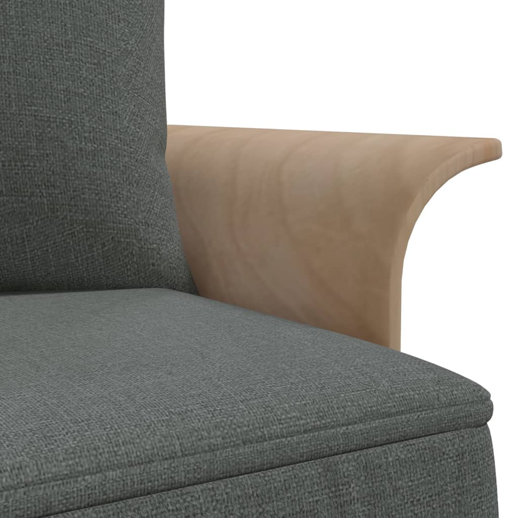 Canapé-lit en forme de L gris foncé 279x140x70 cm tissu - XIOS