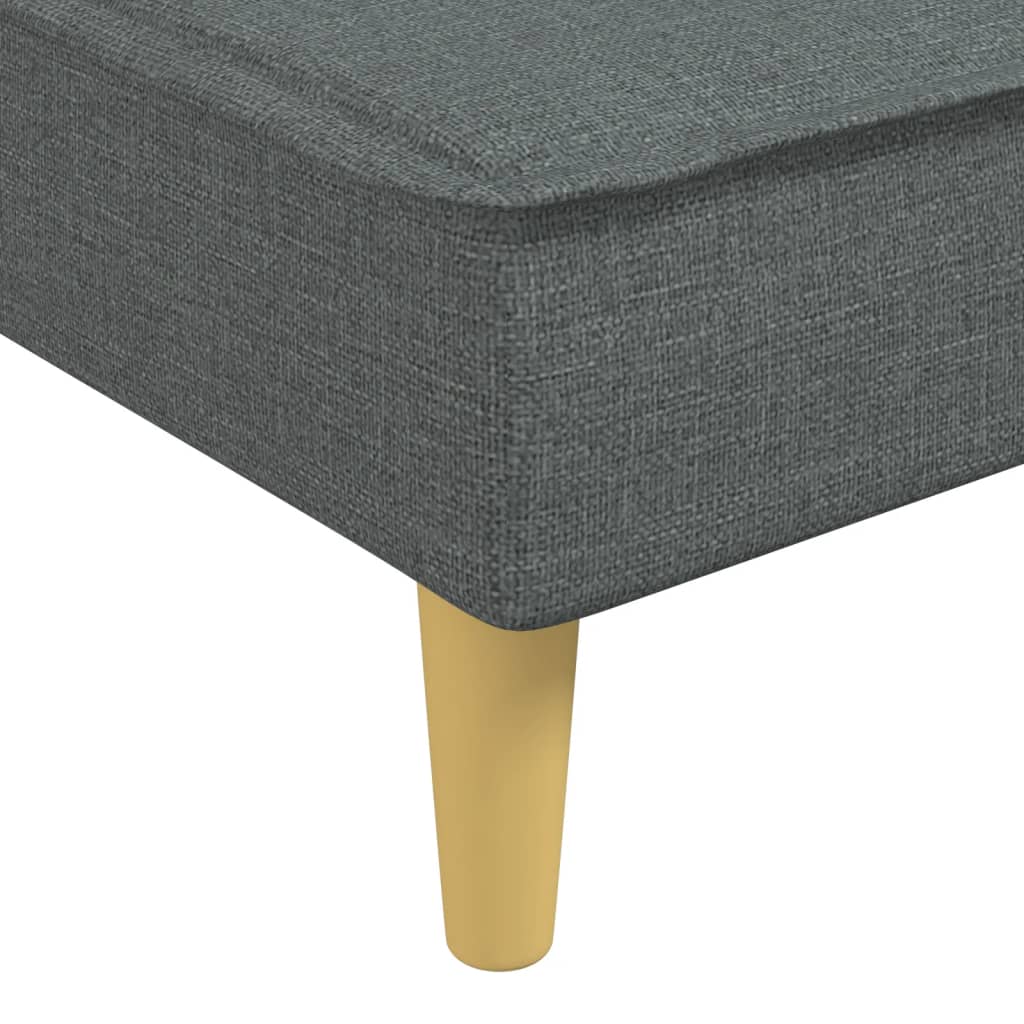Canapé-lit en forme de L gris foncé 255x140x70 cm tissu - XIOS