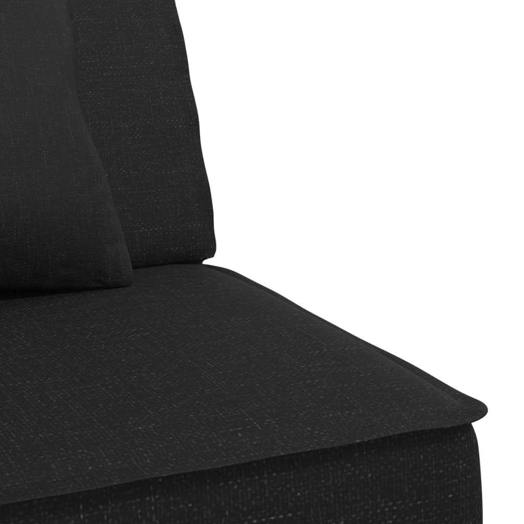 Canapé-lit en forme de L noir 255x140x70 cm tissu - XIOS