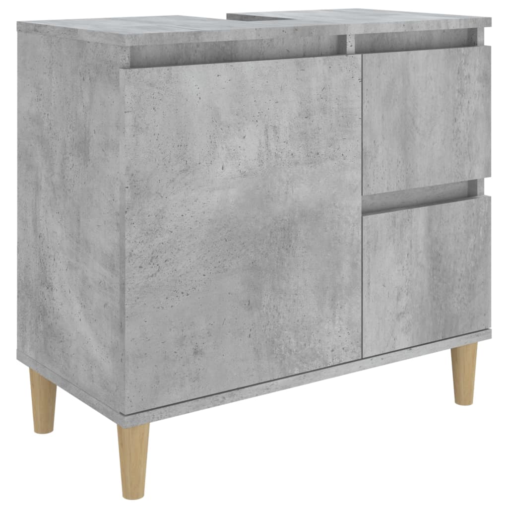 Ensemble d'armoires de salle de bain 3 pcs gris béton Ensembles de mobilier pour salles de bains vidaXL