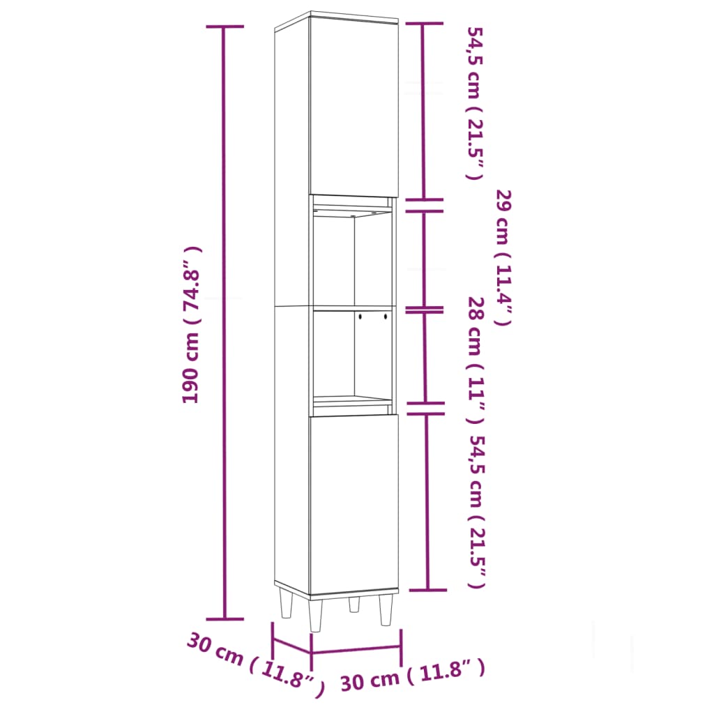 Ensemble d'armoires de salle de bain 3 pcs gris béton Ensembles de mobilier pour salles de bains vidaXL