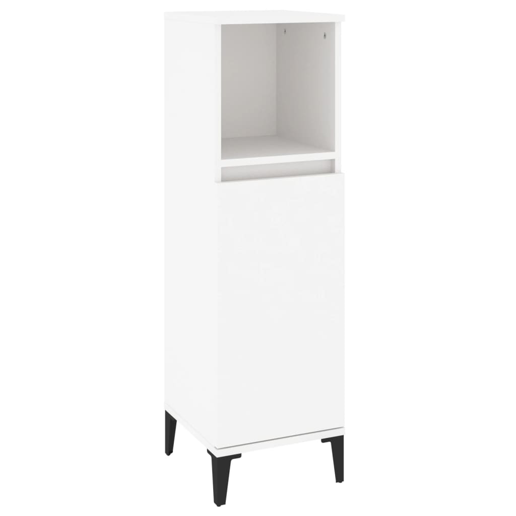 Ensemble d'armoires salle de bain 3 pcs blanc bois d'ingénierie Ensembles de mobilier pour salles de bains vidaXL