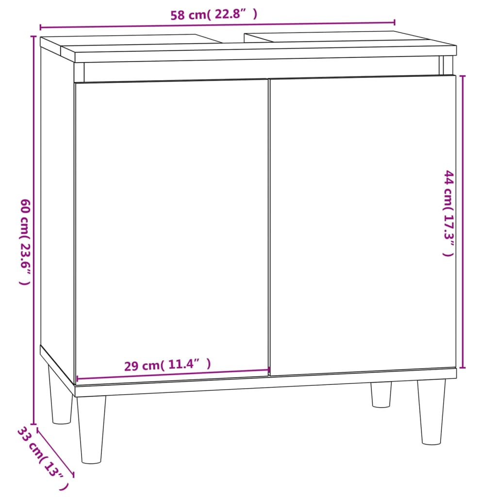 Ensemble de meubles de salle de bain 3 pcs gris béton Ensembles de mobilier pour salles de bains vidaXL