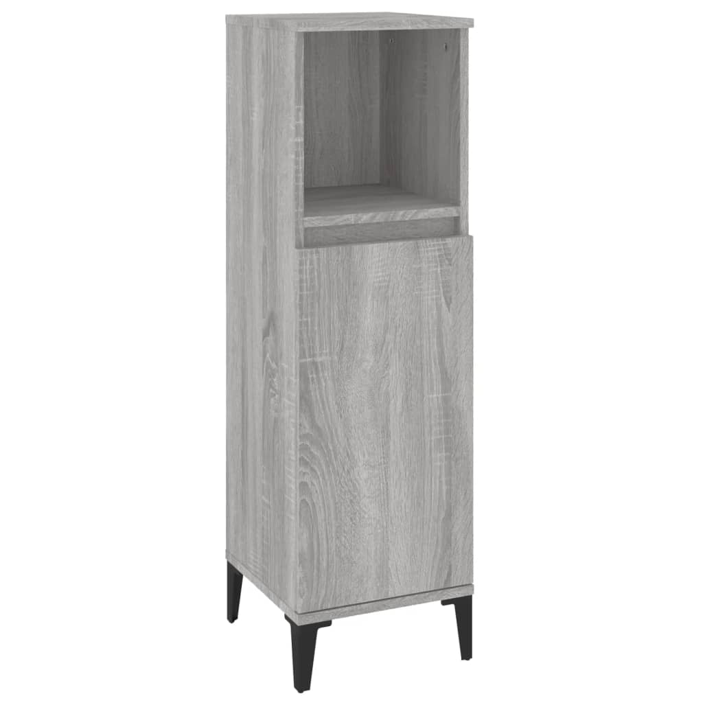 Ensemble de meubles de salle de bain 3 pcs Sonoma gris Ensembles de mobilier pour salles de bains vidaXL
