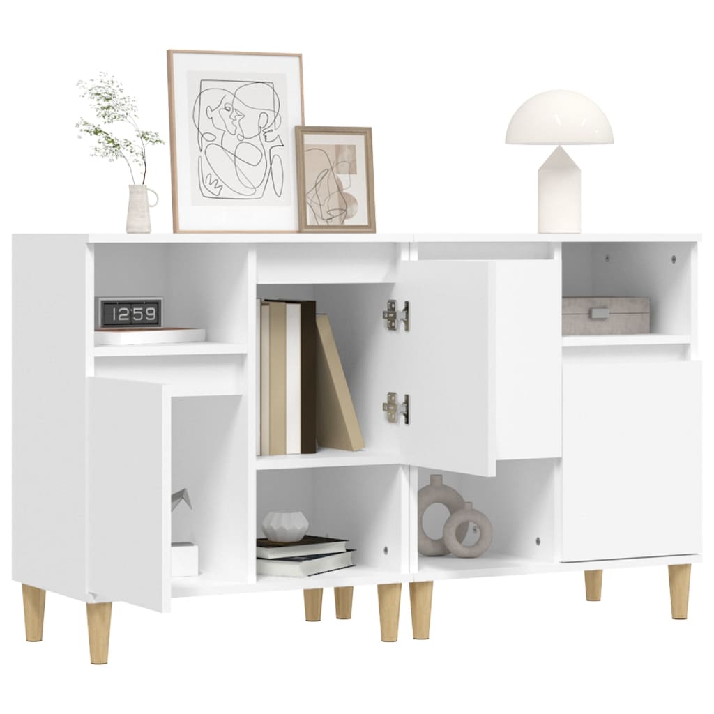 Buffets 2 pcs blanc 60x35x70 cm bois d'ingénierie - XIOS