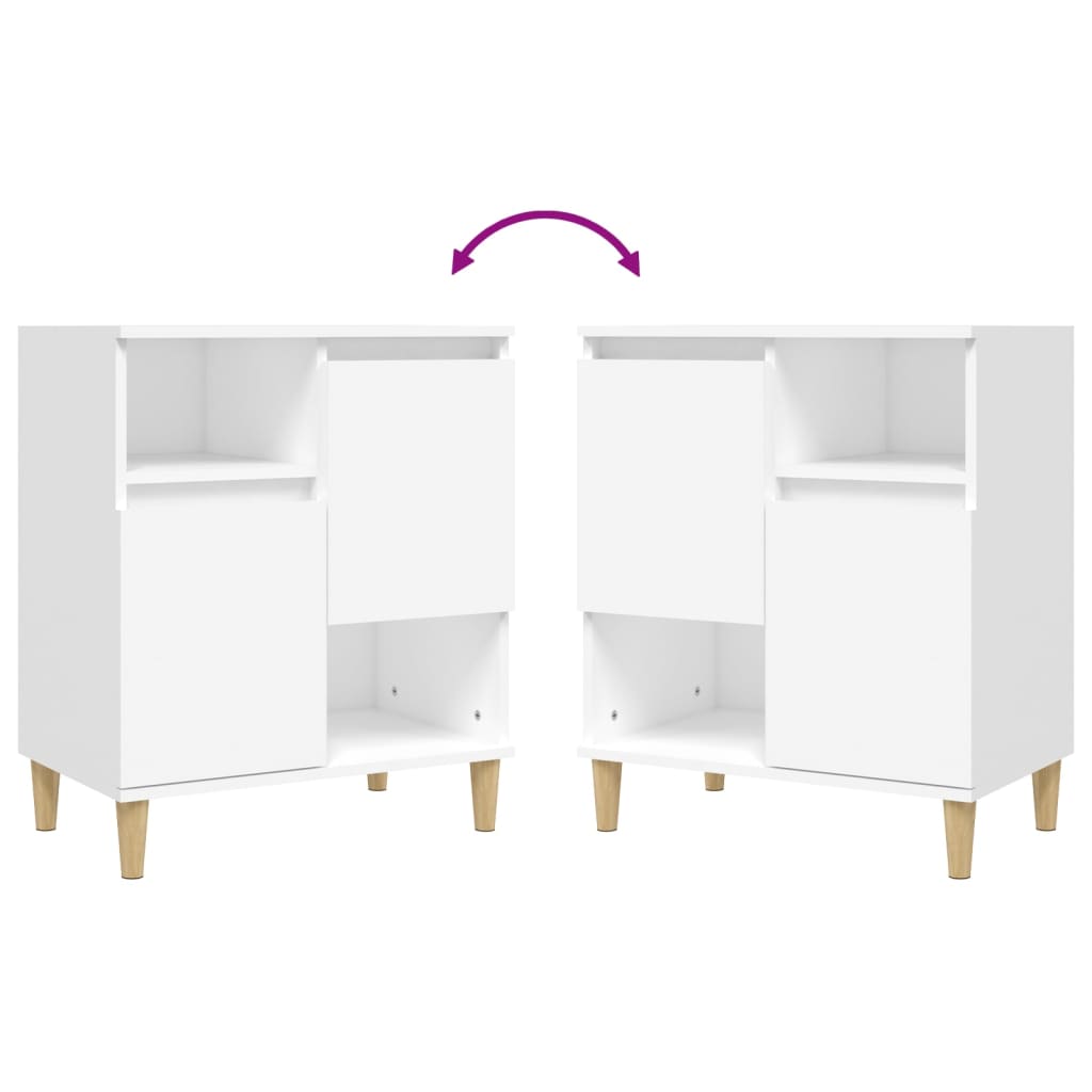 Buffets 2 pcs blanc 60x35x70 cm bois d'ingénierie - XIOS