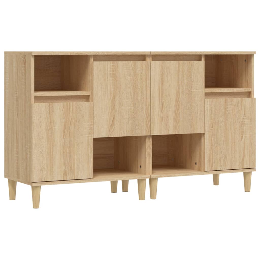 Buffets 2 pcs chêne sonoma 60x35x70 cm bois d'ingénierie - XIOS