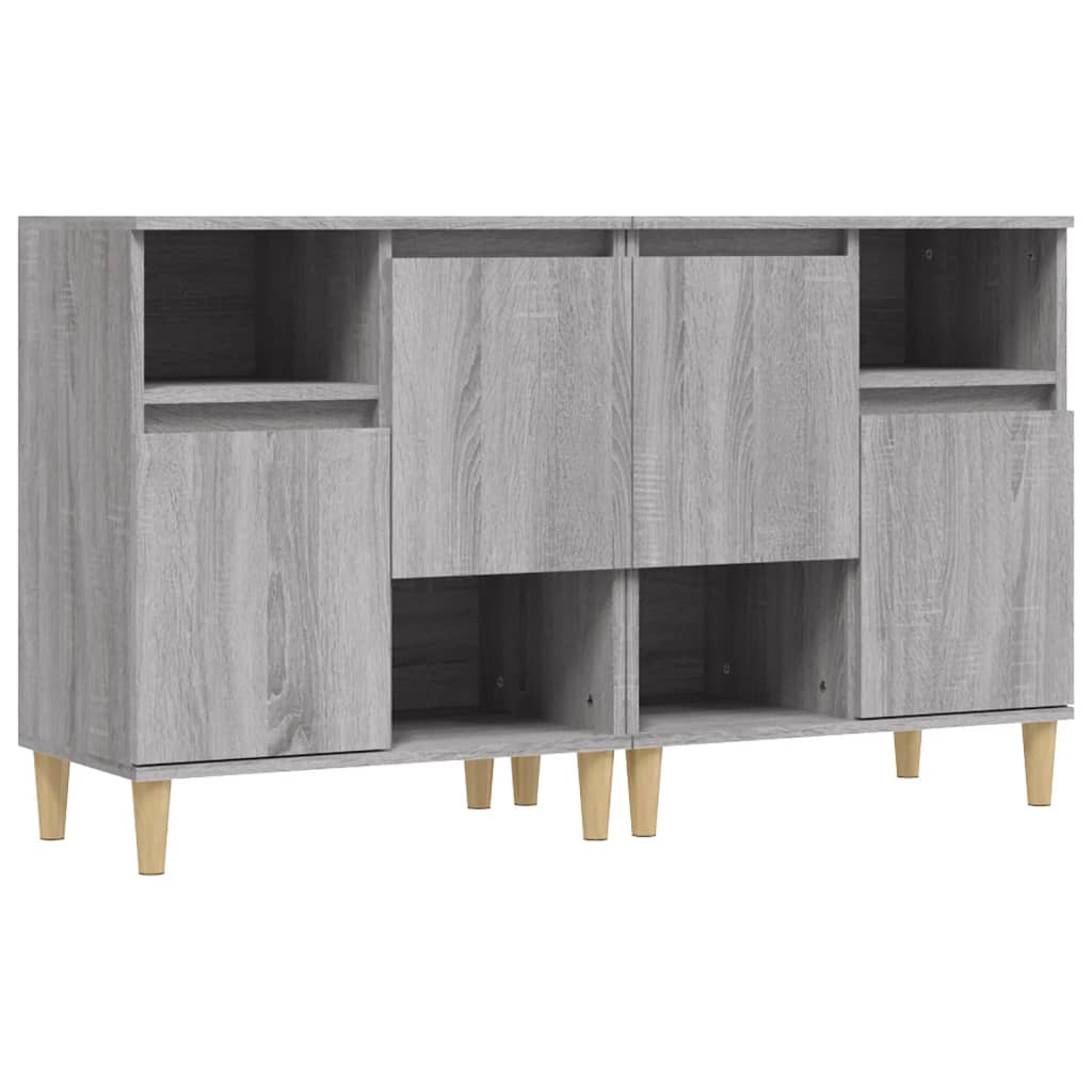 Buffets 2 pcs sonoma gris 60x35x70 cm bois d'ingénierie - XIOS