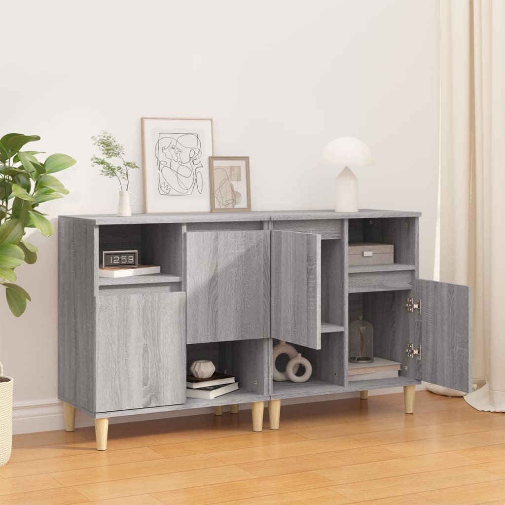 Buffets 2 pcs sonoma gris 60x35x70 cm bois d'ingénierie - XIOS