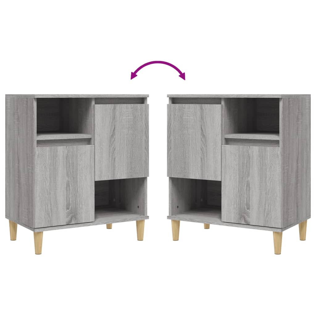 Buffets 2 pcs sonoma gris 60x35x70 cm bois d'ingénierie - XIOS