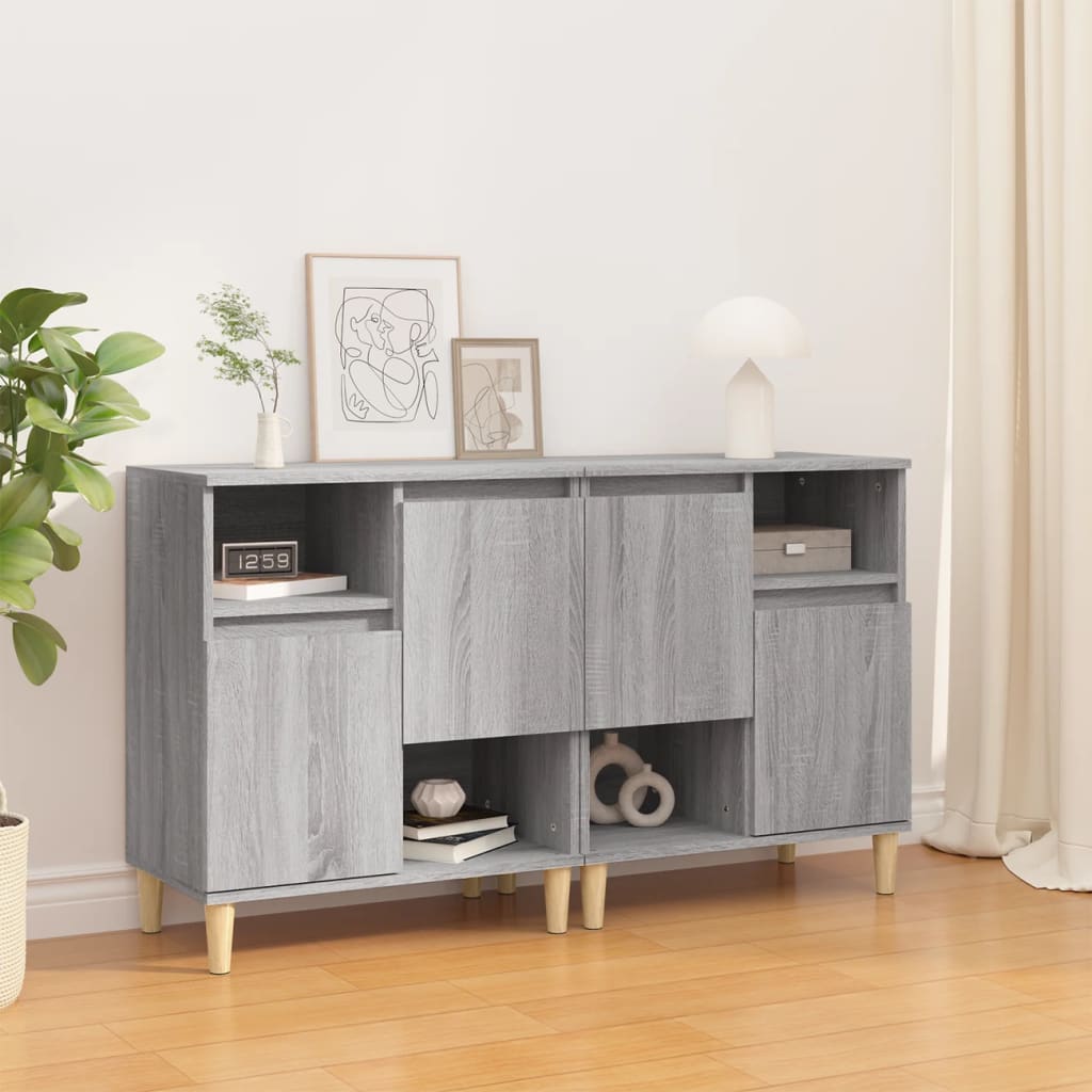 Buffets 2 pcs sonoma gris 60x35x70 cm bois d'ingénierie - XIOS