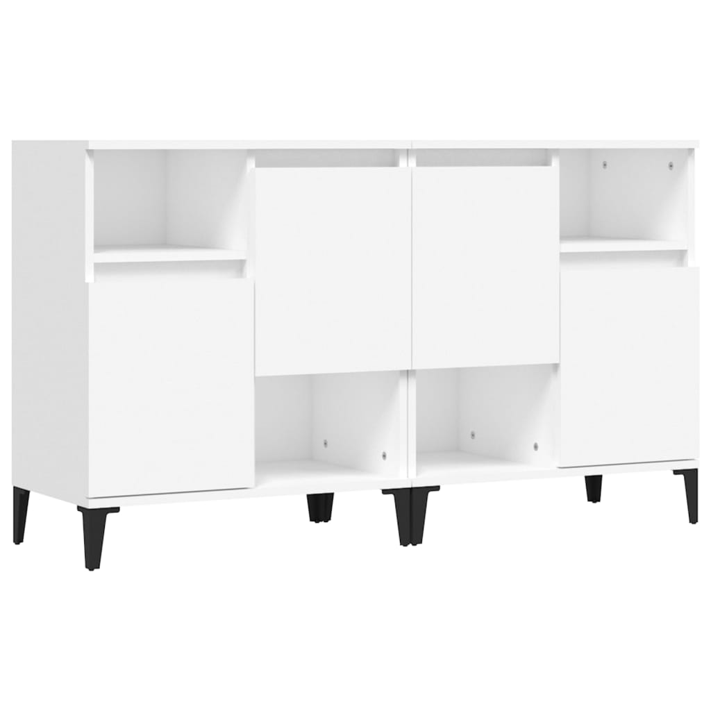 Buffets 2 pcs blanc 60x35x70 cm bois d'ingénierie - XIOS