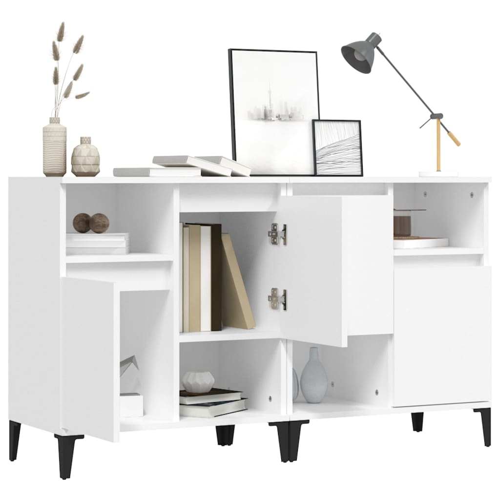 Buffets 2 pcs blanc 60x35x70 cm bois d'ingénierie - XIOS