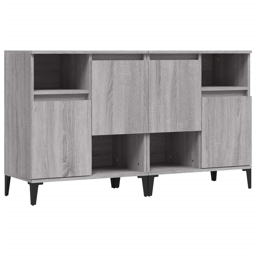 Buffets 2 pcs sonoma gris 60x35x70 cm bois d'ingénierie - XIOS