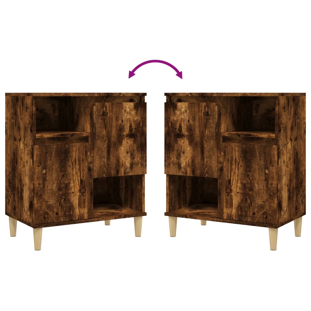 Buffets 3 pcs chêne fumé 60x35x70 cm bois d'ingénierie - XIOS