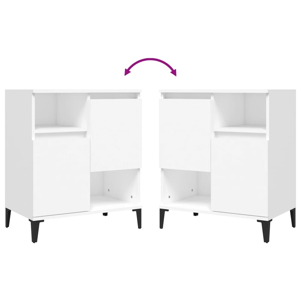 Buffets 3 pcs blanc 60x35x70 cm bois d'ingénierie - XIOS