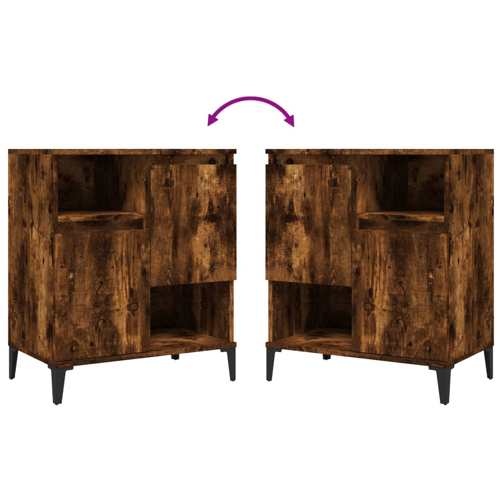 Buffets 3 pcs chêne fumé 60x35x70 cm bois d'ingénierie - XIOS