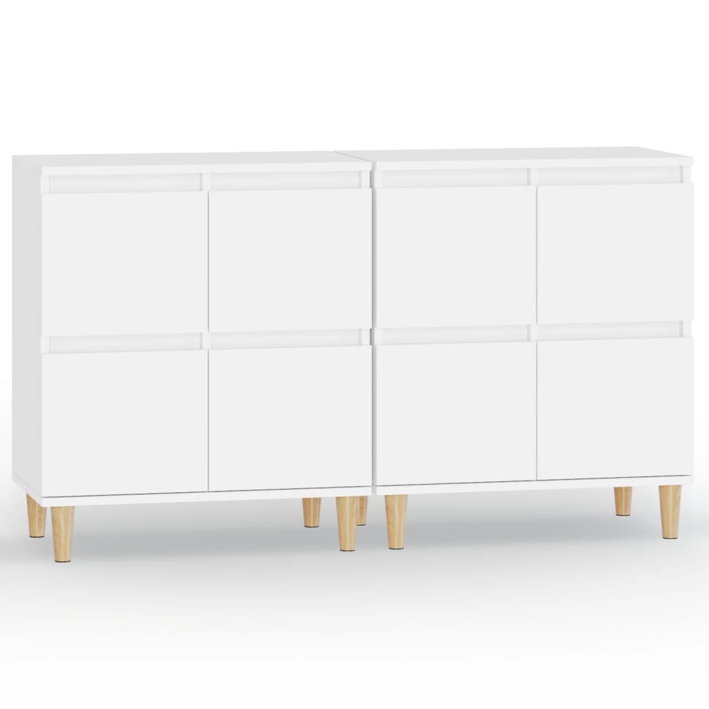 Buffets 2 pcs blanc 60x35x70 cm bois d'ingénierie - XIOS