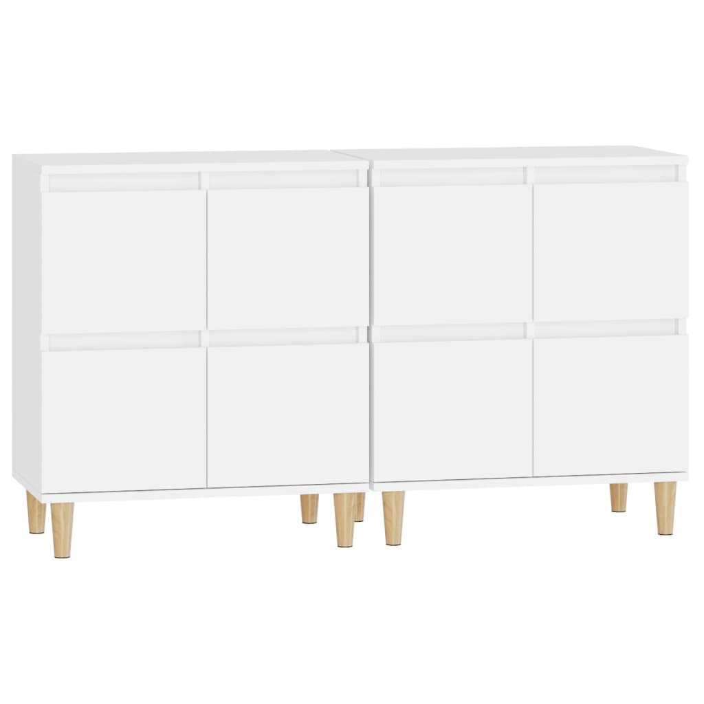 Buffets 2 pcs blanc 60x35x70 cm bois d'ingénierie - XIOS
