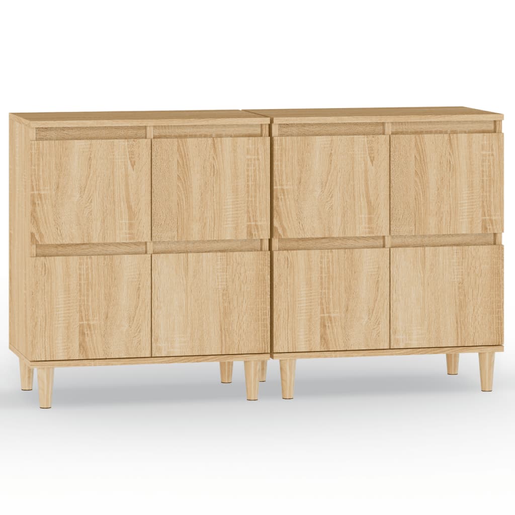 Buffets 2 pcs chêne sonoma 60x35x70 cm bois d'ingénierie - XIOS