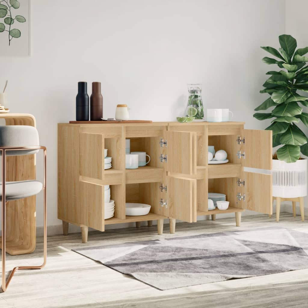 Buffets 2 pcs chêne sonoma 60x35x70 cm bois d'ingénierie - XIOS