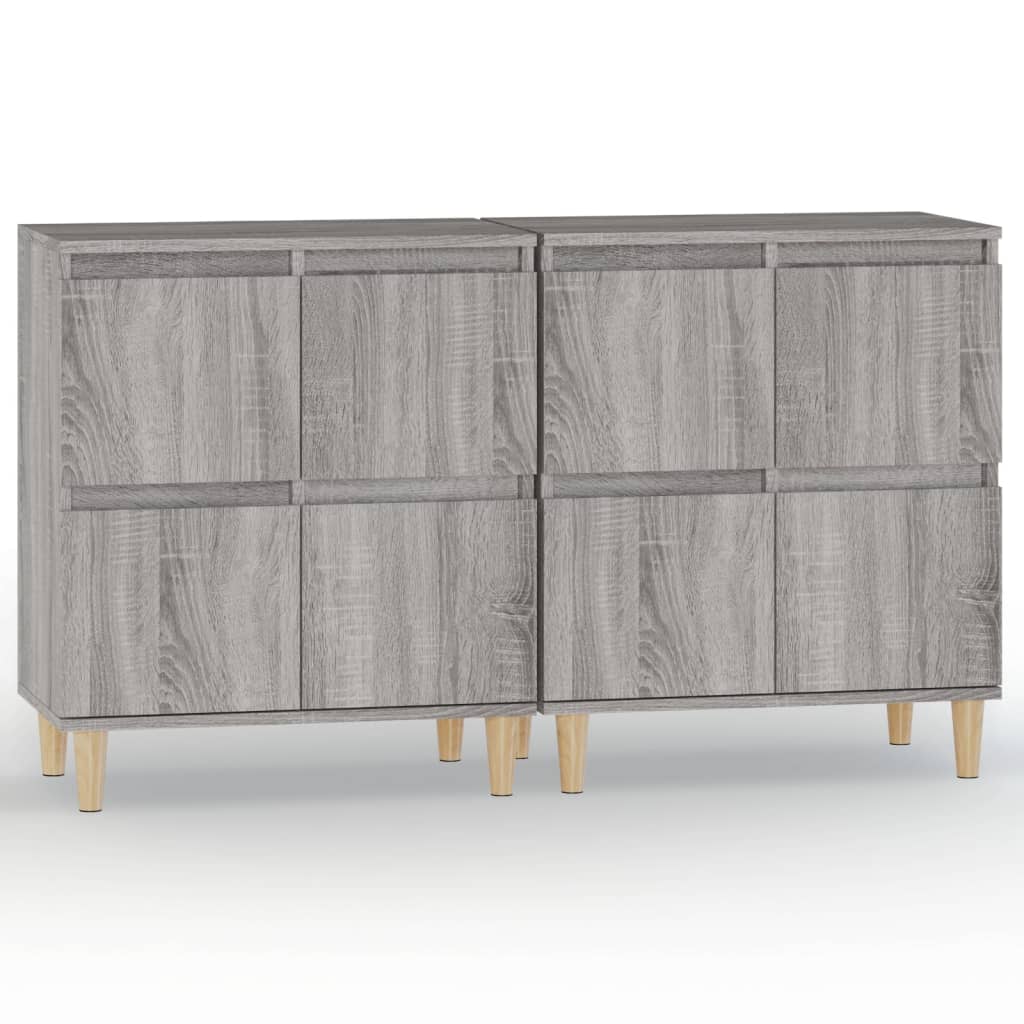 Buffets 2 pcs sonoma gris 60x35x70 cm bois d'ingénierie - XIOS