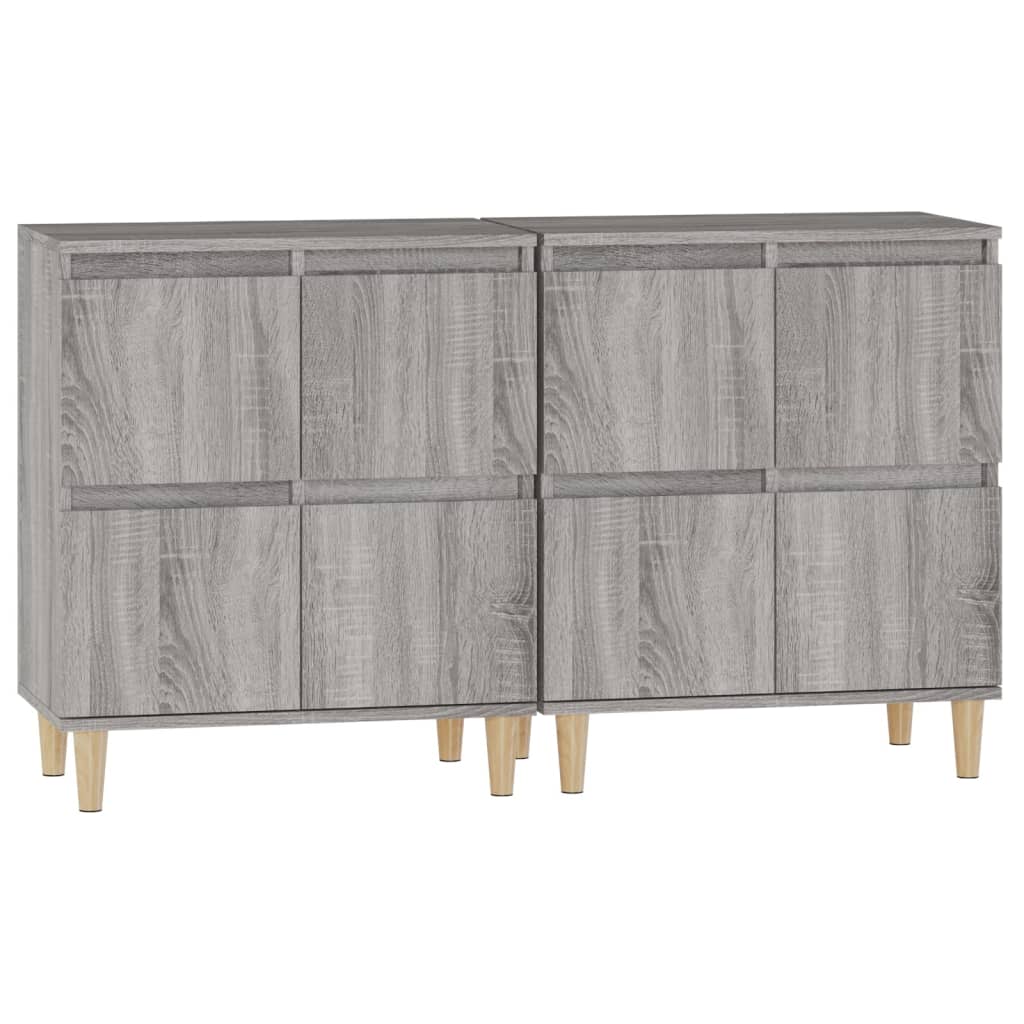Buffets 2 pcs sonoma gris 60x35x70 cm bois d'ingénierie - XIOS
