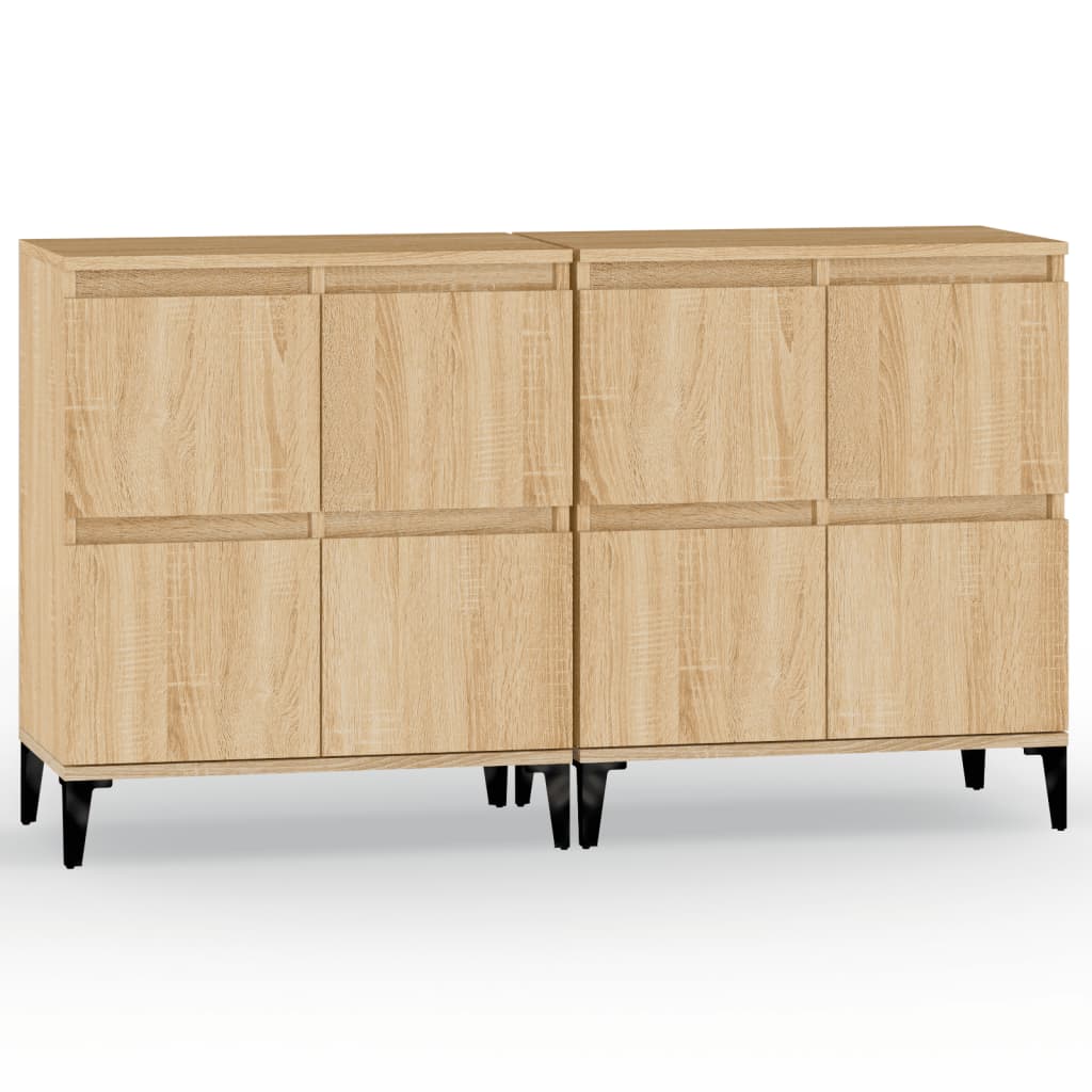 Buffets 2 pcs chêne sonoma 60x35x70 cm bois d'ingénierie - XIOS