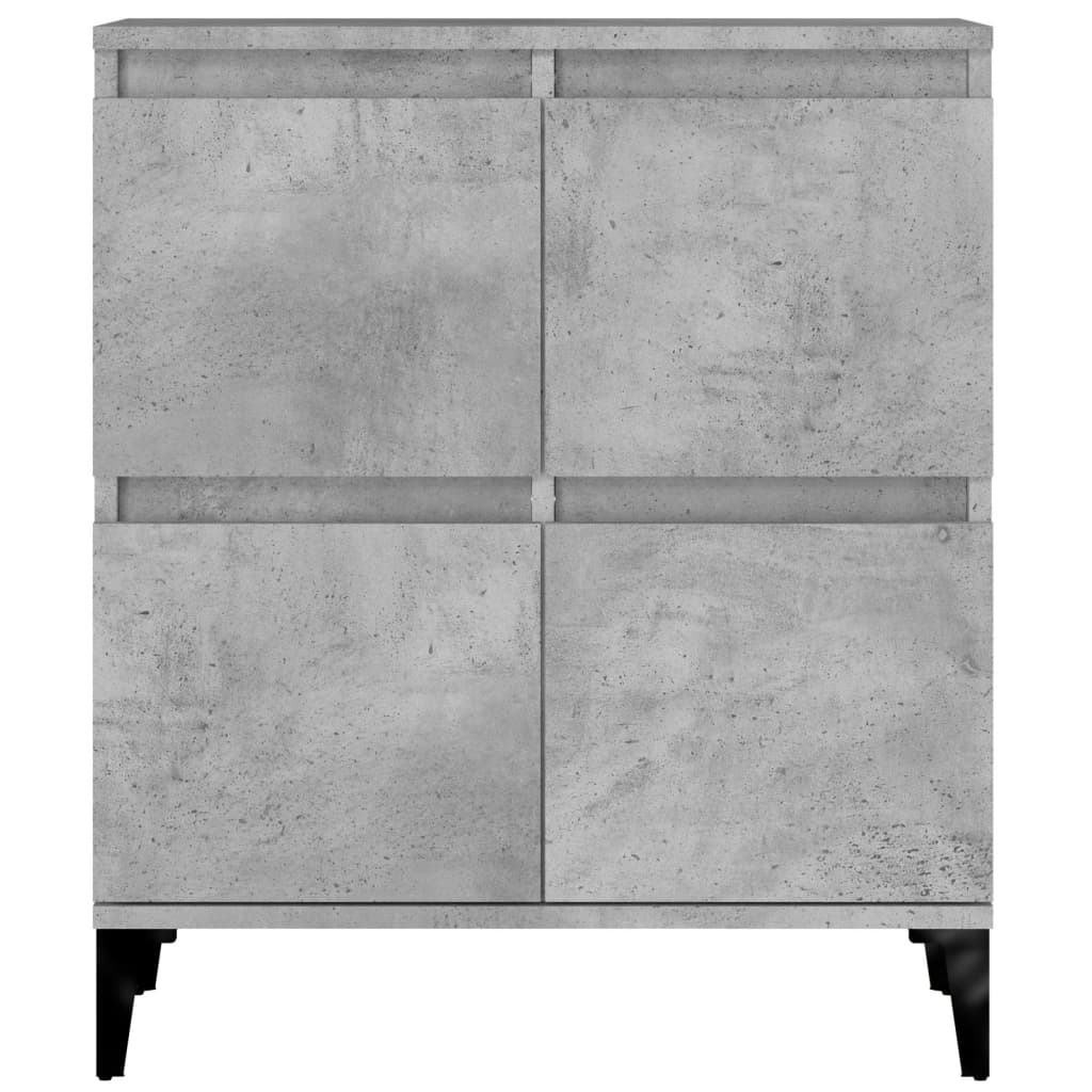 Buffets 2 pcs gris béton 60x35x70 cm bois d'ingénierie - XIOS