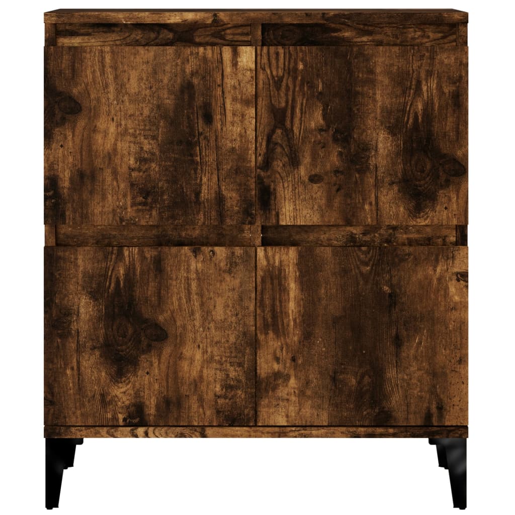 Buffets 2 pcs chêne fumé 60x35x70 cm bois d'ingénierie - XIOS