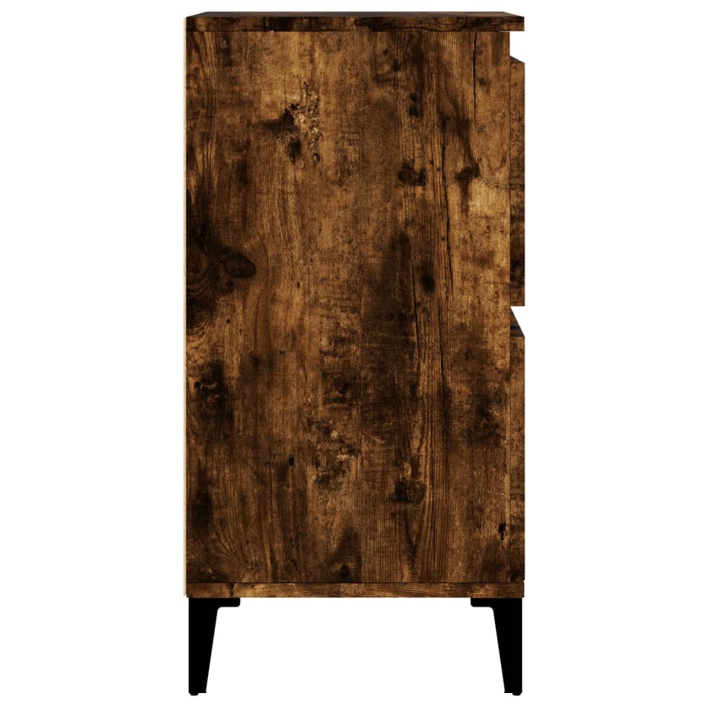 Buffets 2 pcs chêne fumé 60x35x70 cm bois d'ingénierie - XIOS