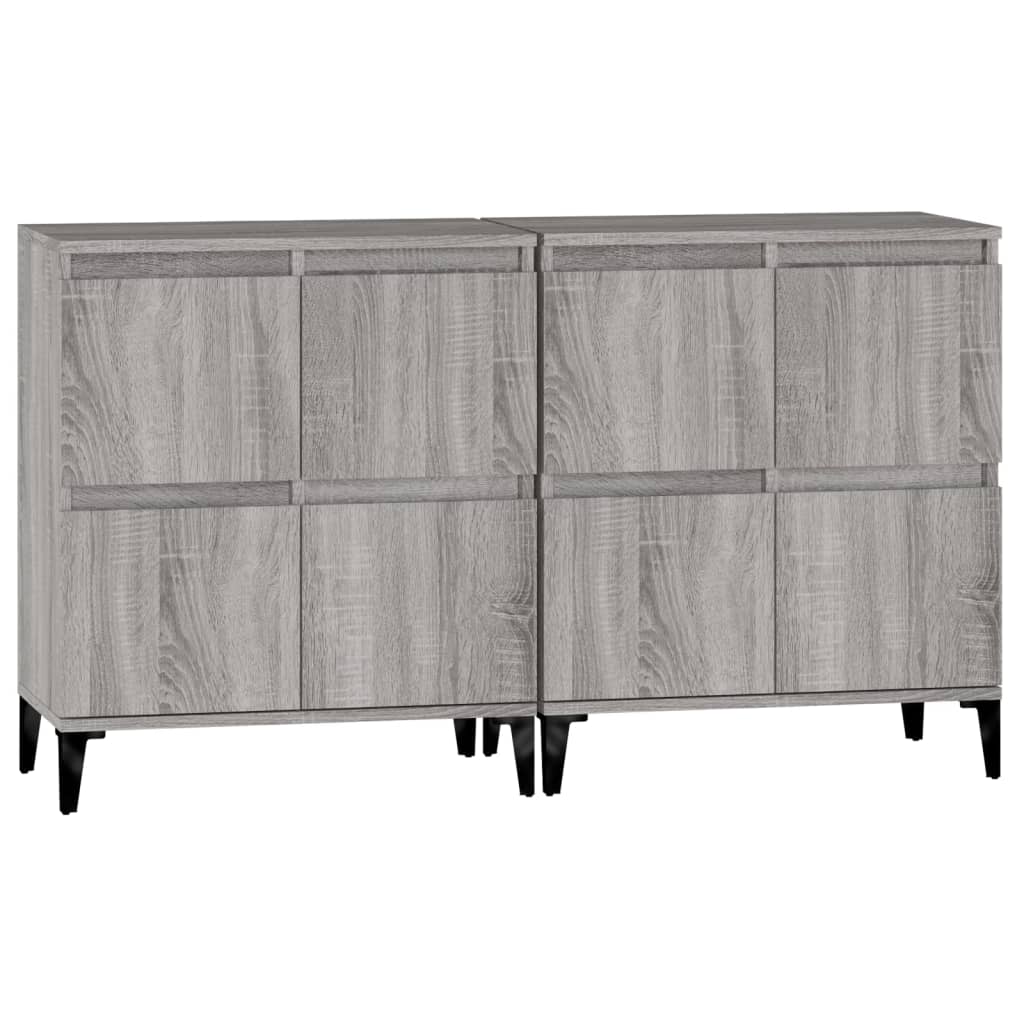 Buffets 2 pcs sonoma gris 60x35x70 cm bois d'ingénierie - XIOS