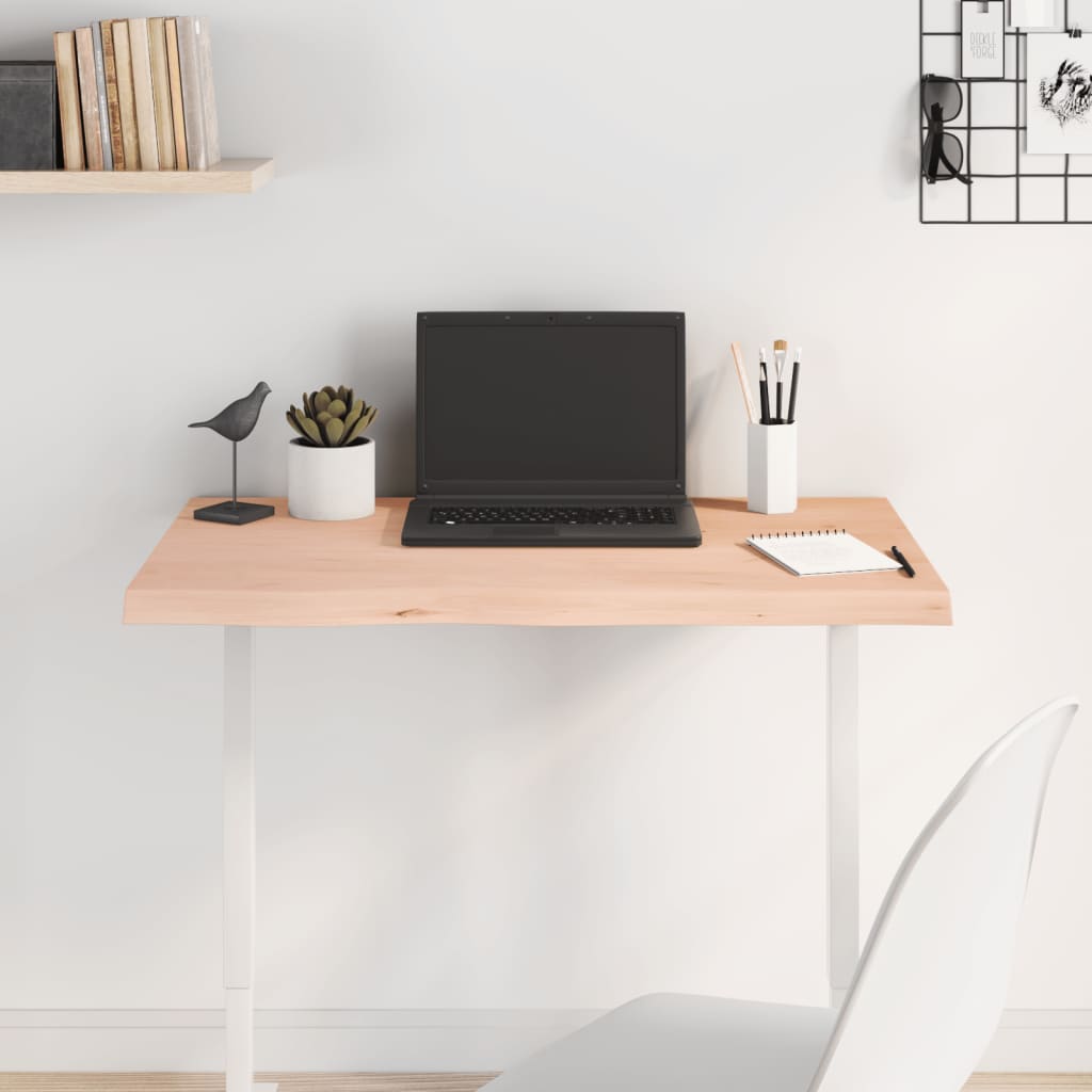 Dessus de table 80x40x(2-4) cm bois de chêne massif non traité - XIOS