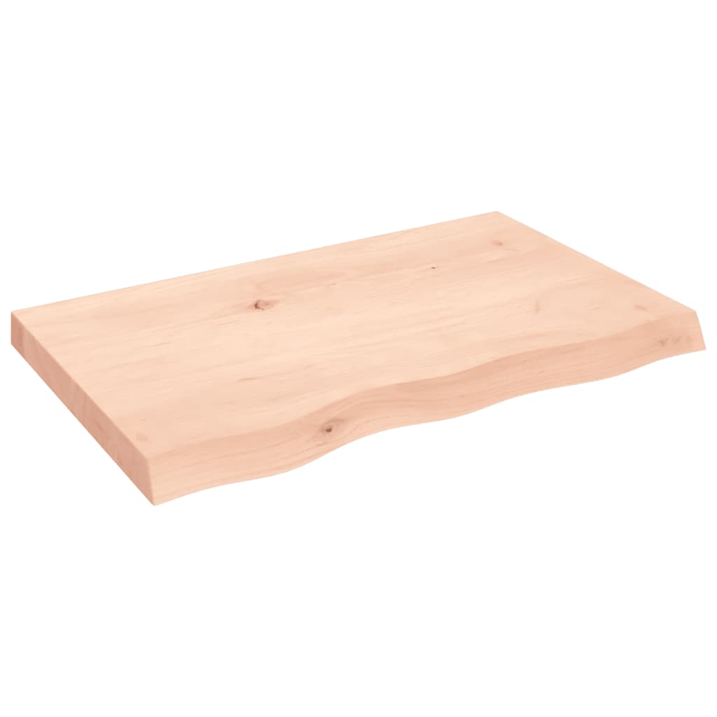 Dessus de table 80x50x(2-6) cm bois de chêne massif non traité - XIOS