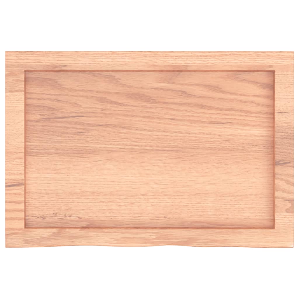 Dessus de table marron clair bois chêne massif traité - XIOS