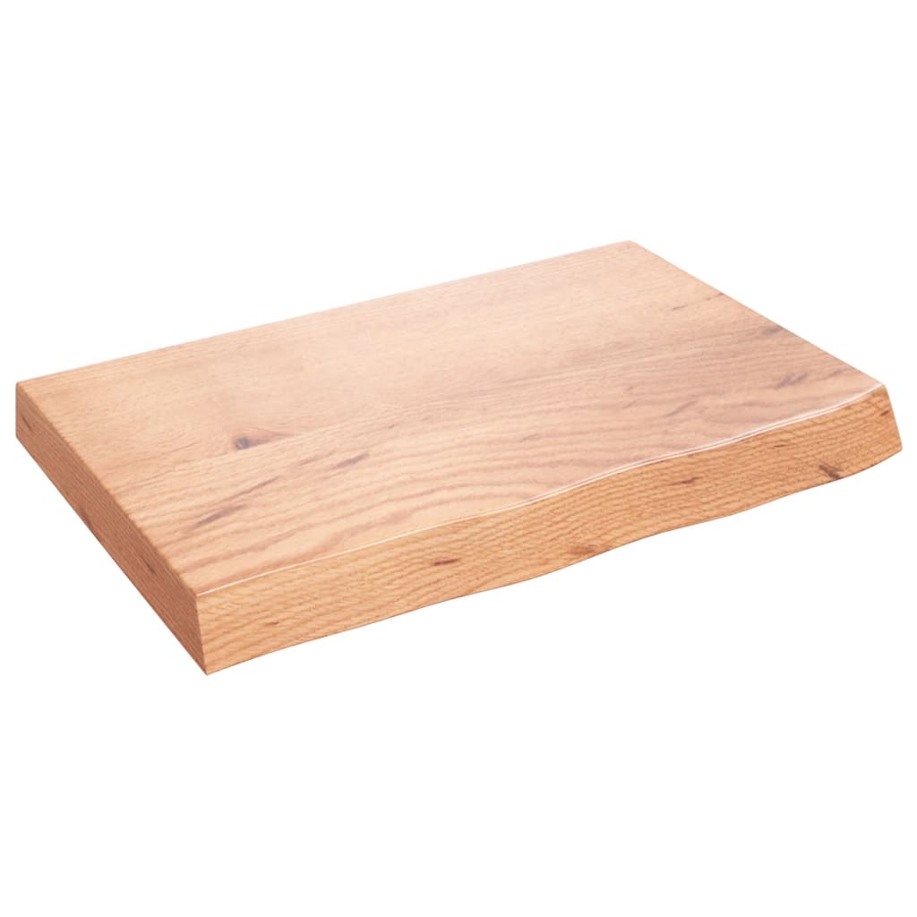 Dessus de table marron clair bois chêne massif traité - XIOS