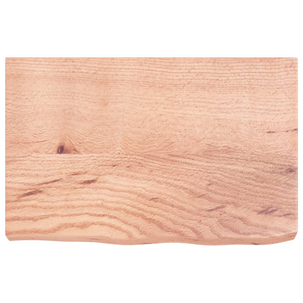 Dessus de table marron clair bois chêne massif traité - XIOS